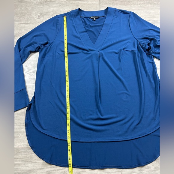 Universal Standard Swoop High Low Jersey Tunic Top Blue - Picture 8 of 11